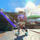 A squidling is wielding the Splatana, reading to ward off all of oppose them.